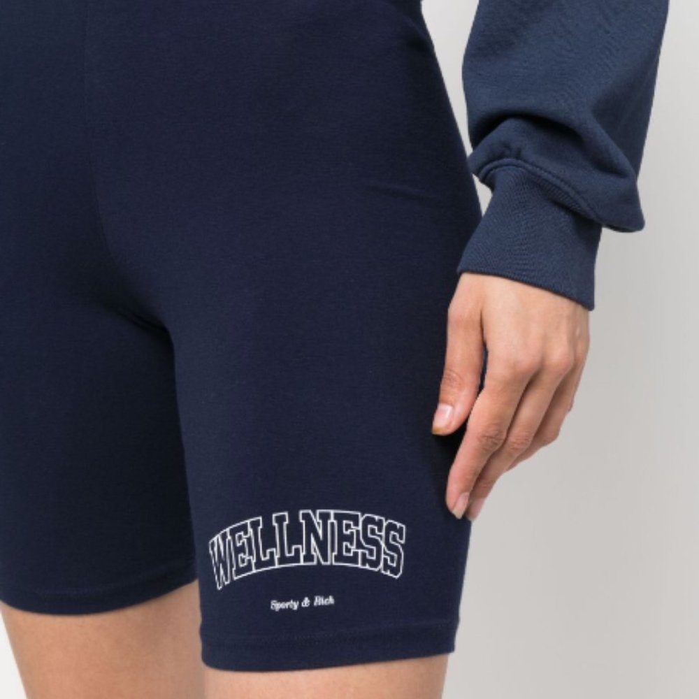 Sporty & Rich Wellness high-waisted bike shorts- Sz Small- Like New